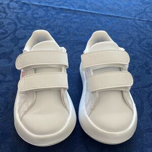Kids White Velcro Sneakers